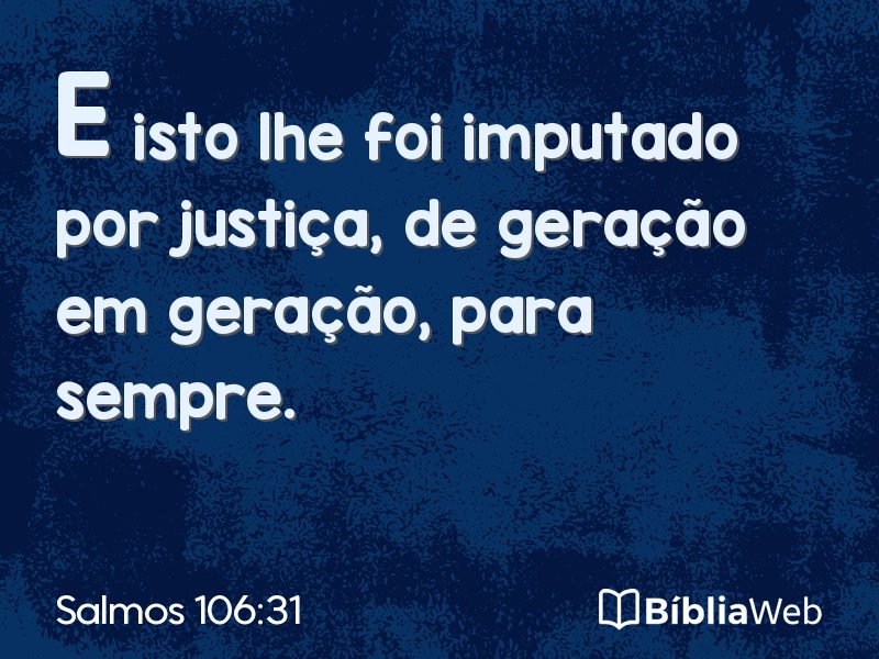 Salmos 106:31 em imagem para compartilhar