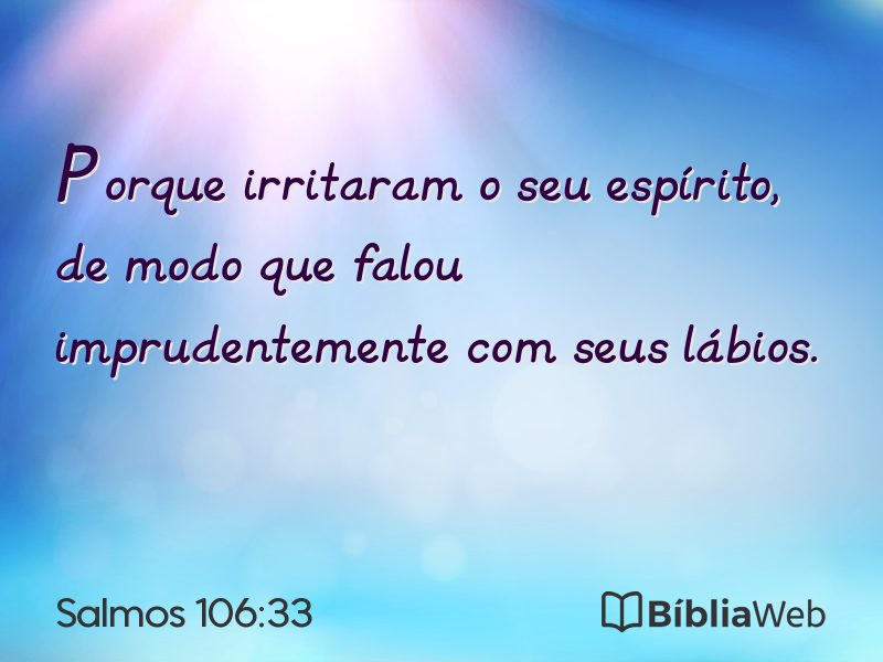 Salmos 106:33 em imagem para compartilhar