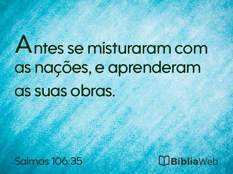 Salmos 106:35 em imagem para compartilhar