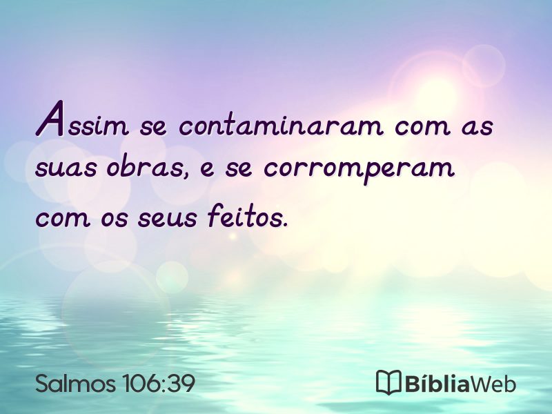 Salmos 106:39 em imagem para compartilhar