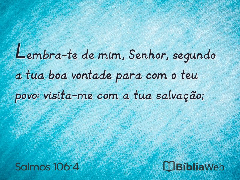 Salmos 106:4 em imagem para compartilhar