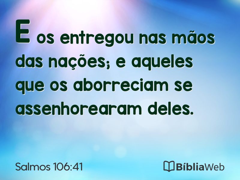 Salmos 106:41 em imagem para compartilhar