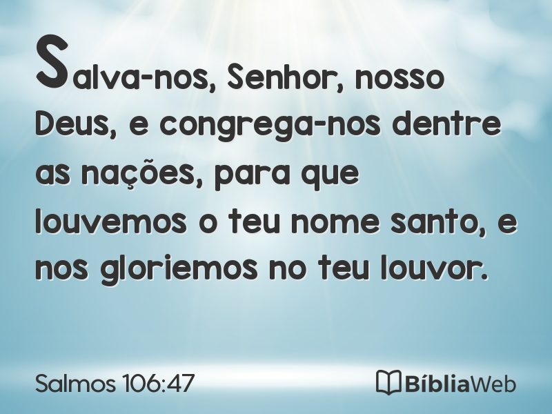 Salmos 106:47 em imagem para compartilhar
