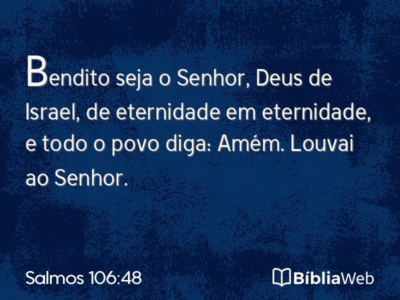 Salmos 106:48 em imagem para compartilhar