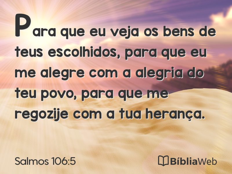 Salmos 106:5 em imagem para compartilhar