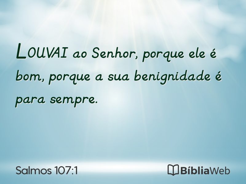 Salmos 107:1 em imagem para compartilhar