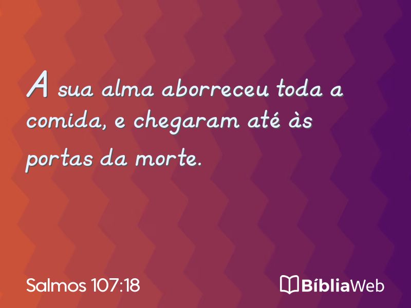 Salmos 107:18 em imagem para compartilhar