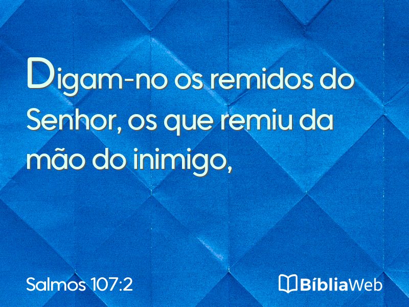 Salmos 107:2 em imagem para compartilhar