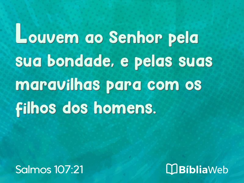 Salmos 107:21 em imagem para compartilhar