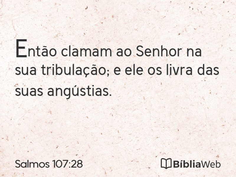 Salmos 107:28 em imagem para compartilhar