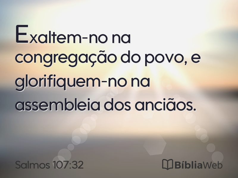 Salmos 107:32 em imagem para compartilhar