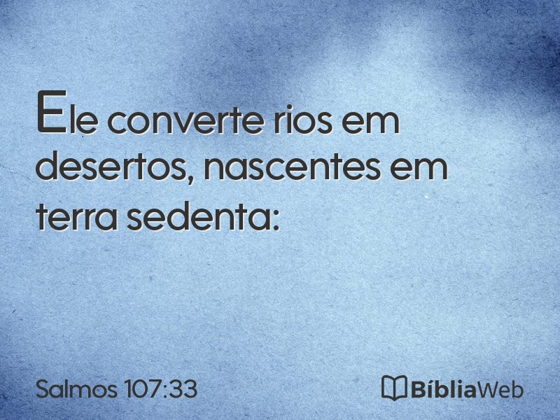Salmos 107:33 em imagem para compartilhar