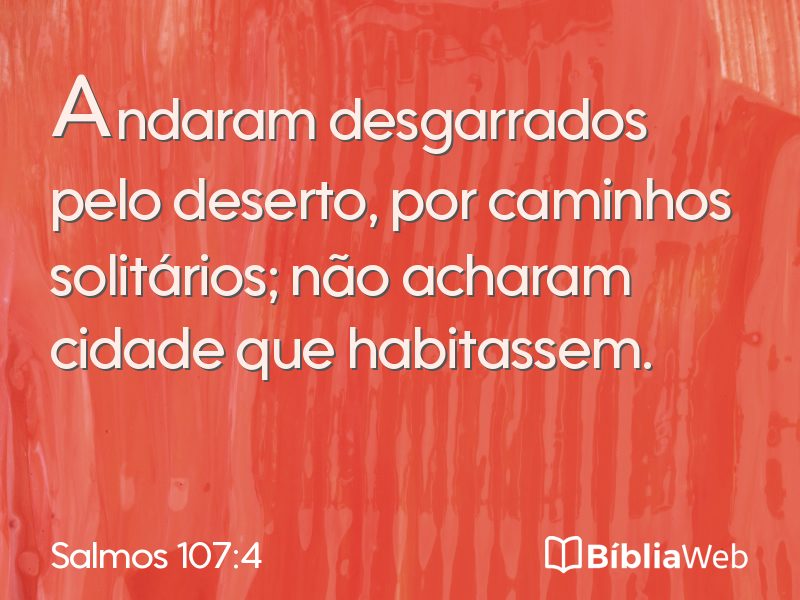 Salmos 107:4 em imagem para compartilhar