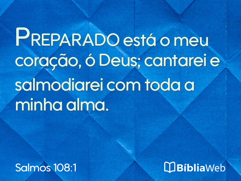 Salmos 108:1 em imagem para compartilhar