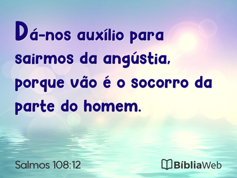 Salmos 108:12 em imagem para compartilhar