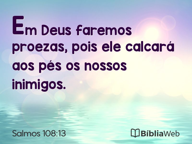 Salmos 108:13 em imagem para compartilhar