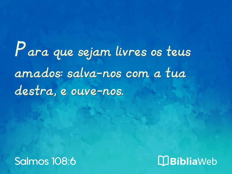 Salmos 108:6 em imagem para compartilhar