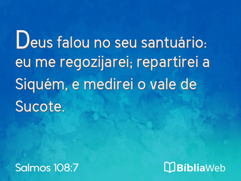 Salmos 108:7 em imagem para compartilhar