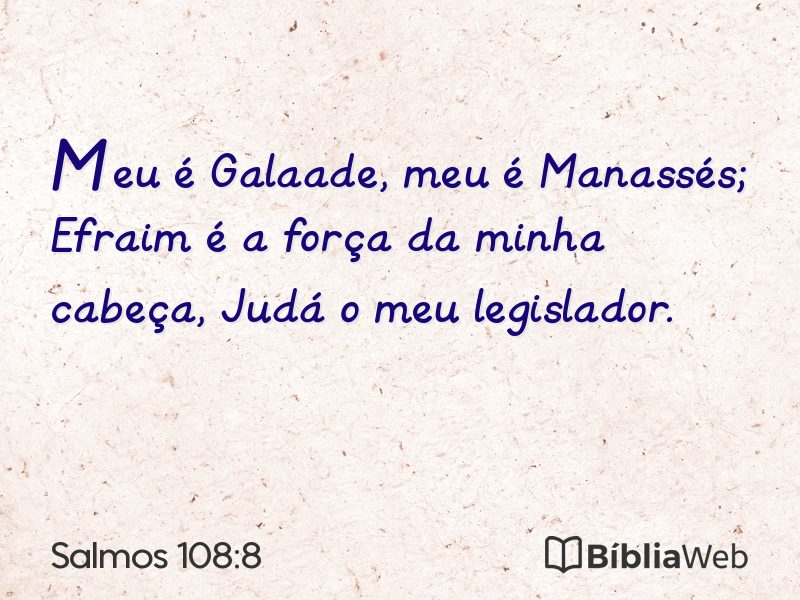 Salmos 108:8 em imagem para compartilhar