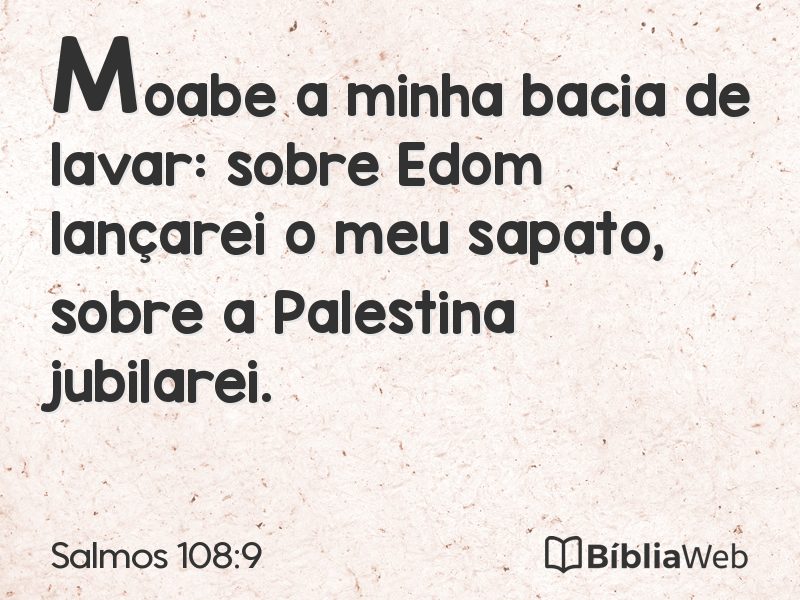 Salmos 108:9 em imagem para compartilhar