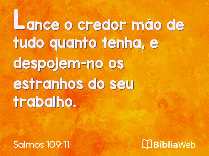 Salmos 109:11 em imagem para compartilhar