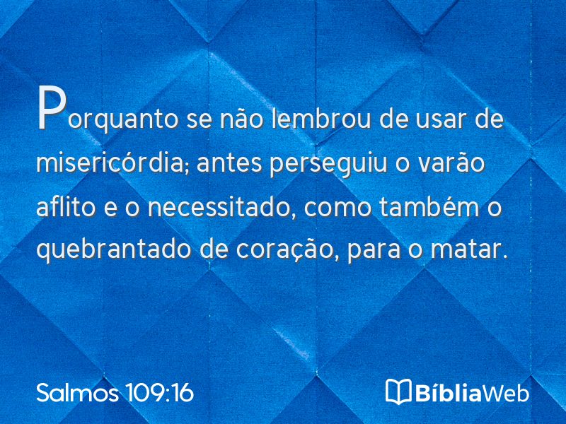 Salmos 109:16 em imagem para compartilhar
