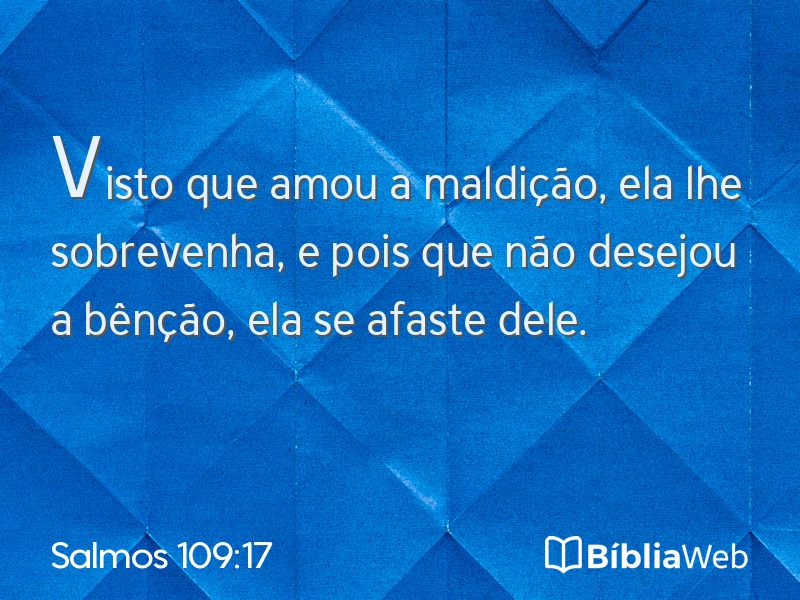 Salmos 109:17 em imagem para compartilhar
