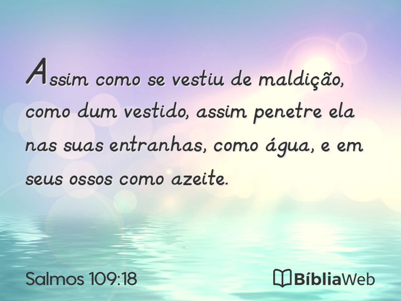 Salmos 109:18 em imagem para compartilhar