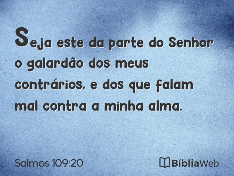 Salmos 109:20 em imagem para compartilhar