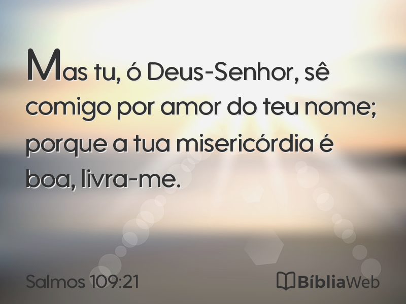 Salmos 109:21 em imagem para compartilhar