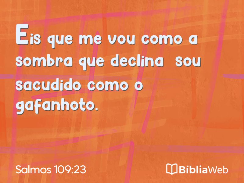 Salmos 109:23 em imagem para compartilhar