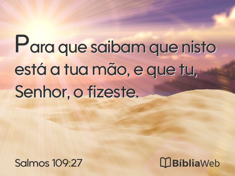 Salmos 109:27 em imagem para compartilhar