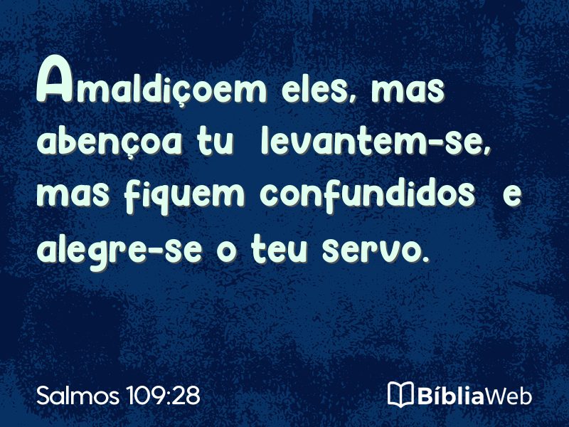 Salmos 109:28 em imagem para compartilhar