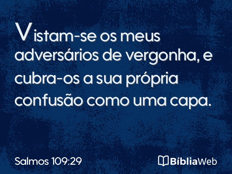 Salmos 109:29 em imagem para compartilhar