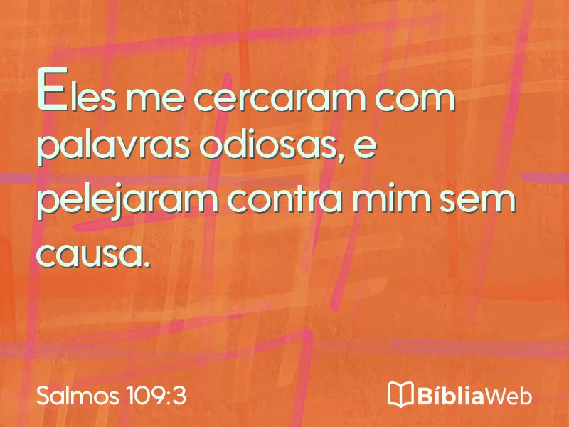 Salmos 109:3 em imagem para compartilhar