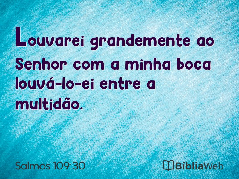Salmos 109:30 em imagem para compartilhar