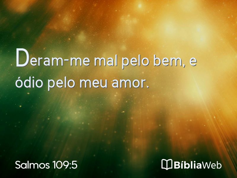 Salmos 109:5 em imagem para compartilhar
