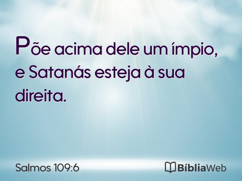 Salmos 109:6 em imagem para compartilhar