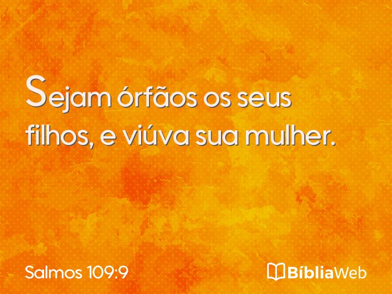 Salmos 109:9 em imagem para compartilhar