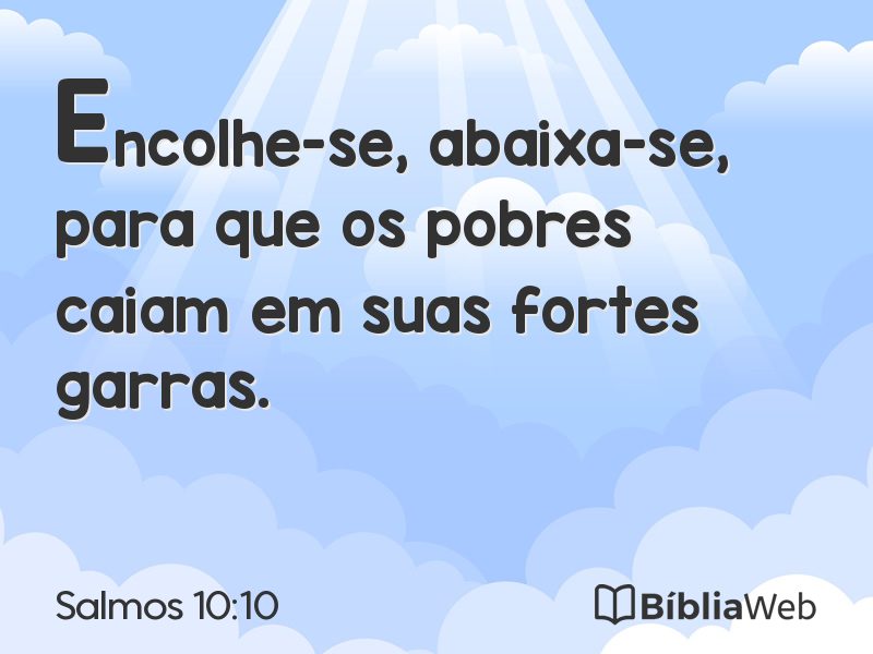 Salmos 10:10 em imagem para compartilhar