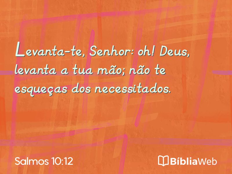 Salmos 10:12 em imagem para compartilhar