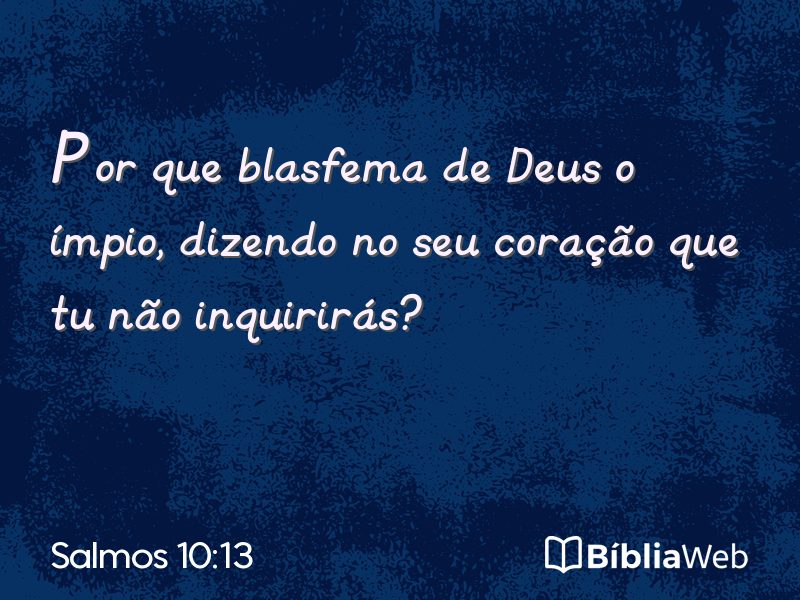 Salmos 10:13 em imagem para compartilhar
