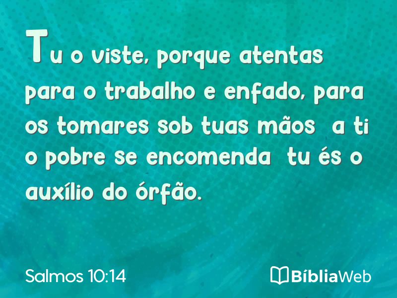 Salmos 10:14 em imagem para compartilhar