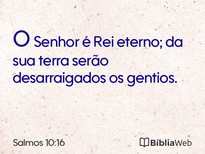 Salmos 10:16 em imagem para compartilhar
