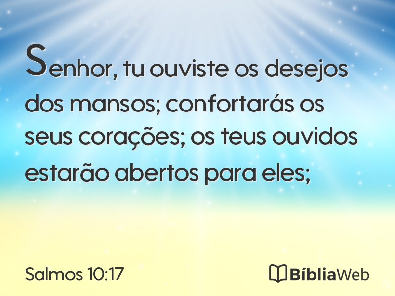 Salmos 10:17 em imagem para compartilhar