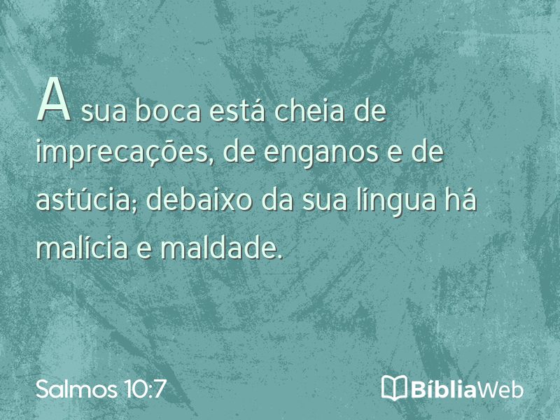 Salmos 10:7 em imagem para compartilhar
