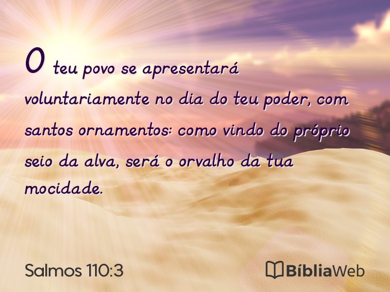 Salmos 110:3 em imagem para compartilhar