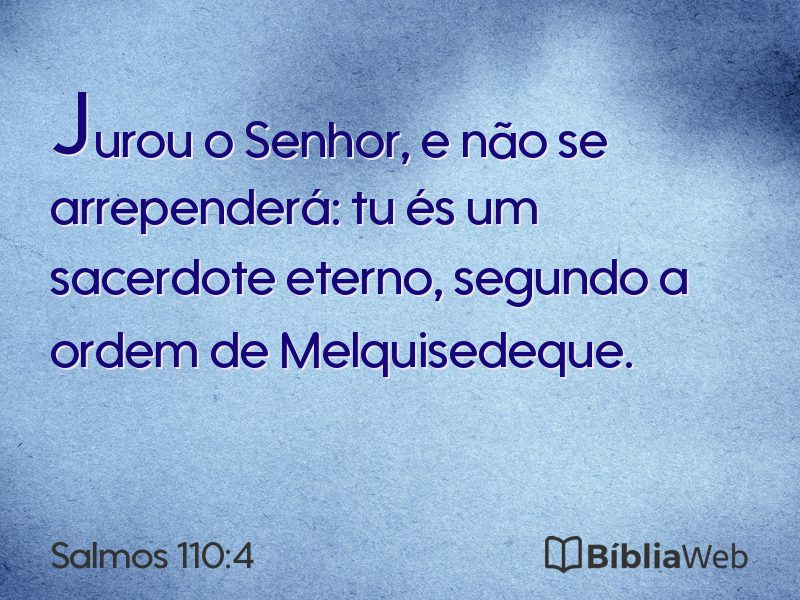 Salmos 110:4 em imagem para compartilhar