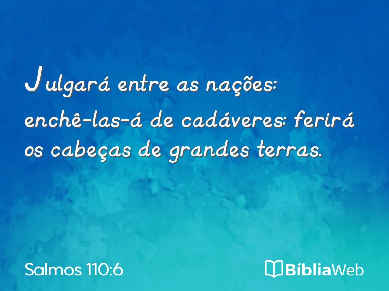 Salmos 110:6 em imagem para compartilhar