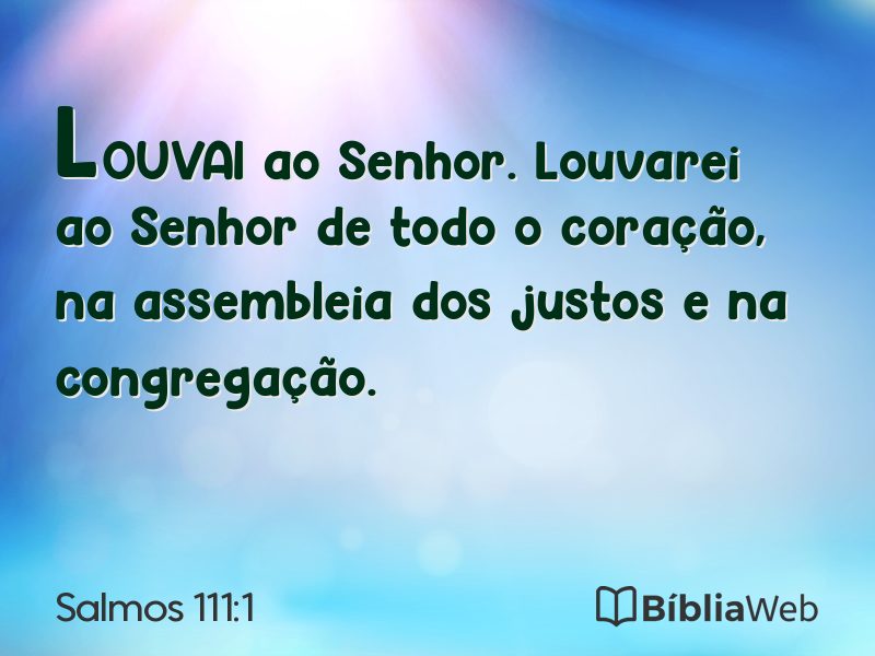 Salmos 111:1 em imagem para compartilhar